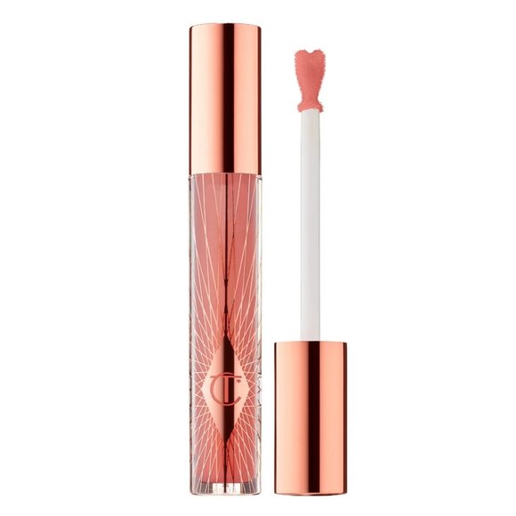 NIB Charlotte Tillbury Collagen Lip Bath Gloss in Rosy Glow - Soft Pinky Nude - Picture 8 of 10